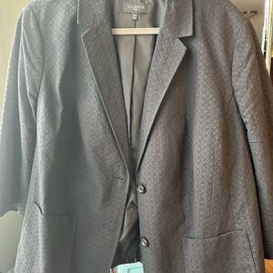 Talbots Black Circle Pattern Blazer 20w